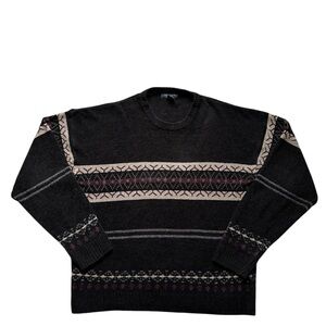 VINTAGE! Ivy Crew Black Patterned Men's Sweater